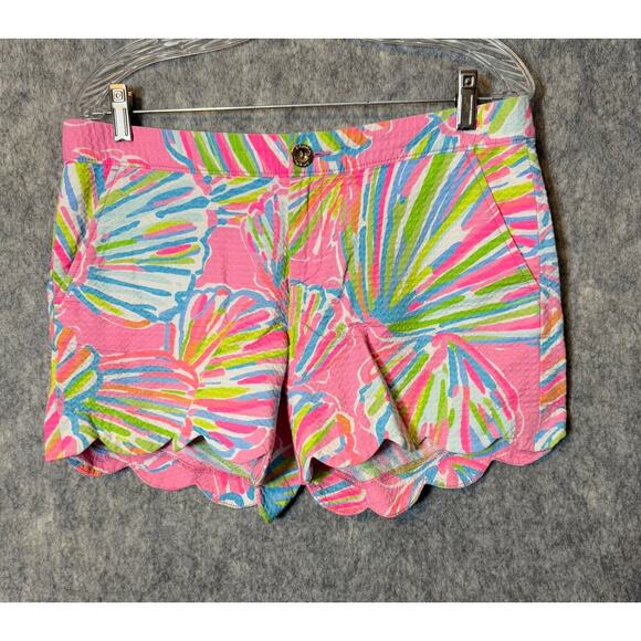 Lilly Pulitzer Womens Size 8 Cotton The Buttercup Short Bright Seashell - Picture 1 of 8
